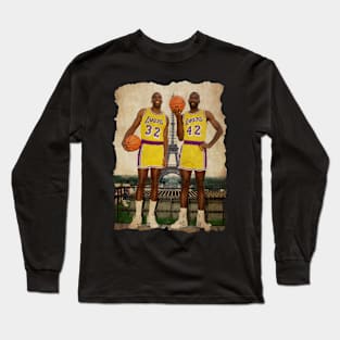 James Worthy and Magic Johnson in Paris Long Sleeve T-Shirt